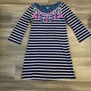 Lilly Pulitzer Navy and Pink Striped Kids Dress